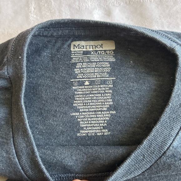 Marmot Gray Short Sleeve Tee Adventure Graphic Sz XL - Picture 3 of 5